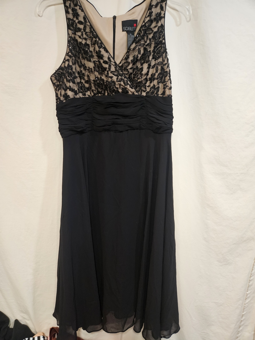 Scarlett Black Lace Dress with Nude Lining